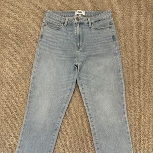Women's PAIGE Hoxton jeans - slim crop raw hem - 29" waist, jovie wash
